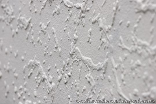 Carefully created plaster splatters c1950 photograph