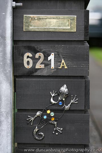 I wonder what the Postie thinks, decorated letter box in Hastings photograph