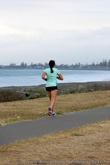 Running along the Rotary Pathway at Westshore photograph