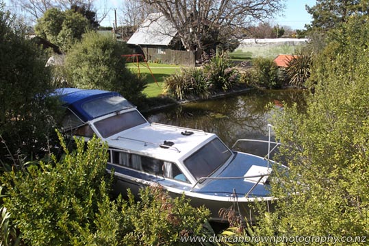 20150826a078 Holiday accommodation - Got family coming for the holidays? They could try something a bit different - and inexpensive - with this 30-foot self-contained boat on a peaceful rural property, just minutes from both Hastings and Havelock North. photograph